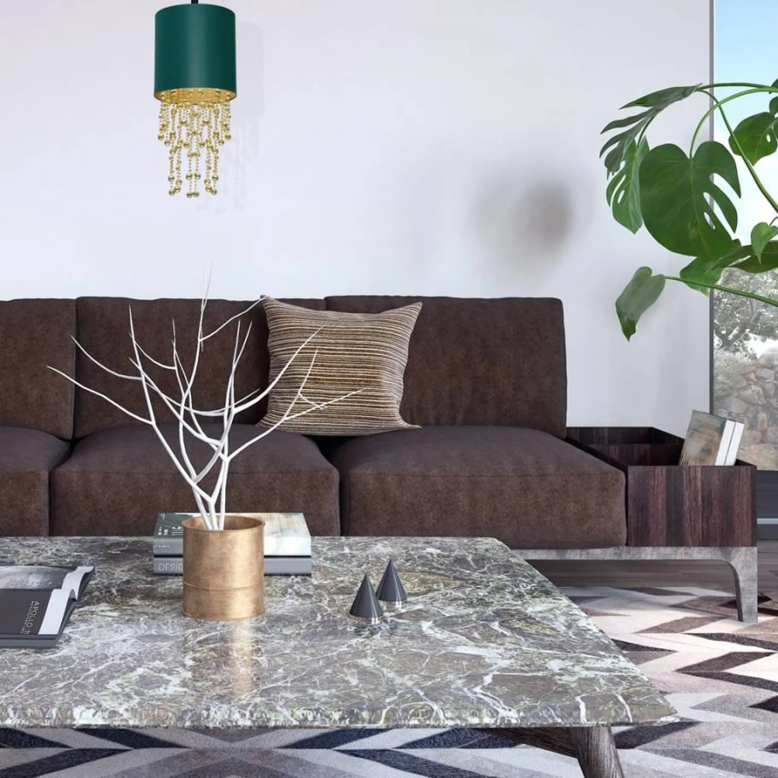 Sklep Kaja Wytworna lampa wisząca w zielonym kolorze MLP6449 z serii ALMERIA | Kaja Oświetl* Żyrandole Z Abażurem