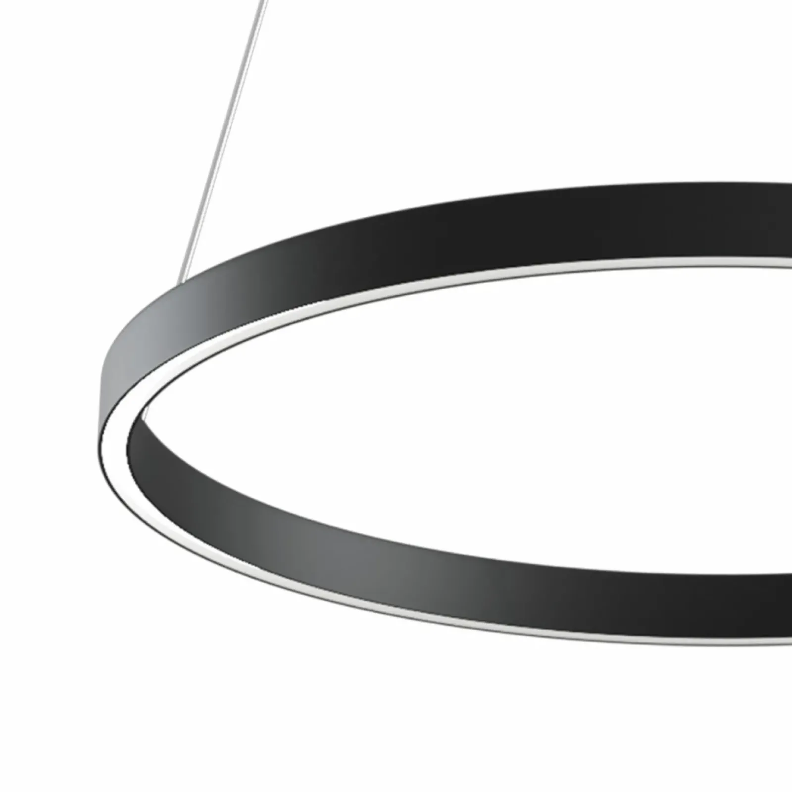 Sklep Kaja Żyrandol czarna obręcz LED ⌀60cm MOD058PL-L32B4K RIM | Kaja Sale