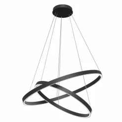 Sklep Kaja Żyrandol dwie obręcze LED do salonu MOD058PL-L74B4K RIM | Kaja Sale
