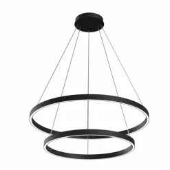 Sklep Kaja Żyrandol dwie obręcze LED do salonu MOD058PL-L74B4K RIM | Kaja Sale