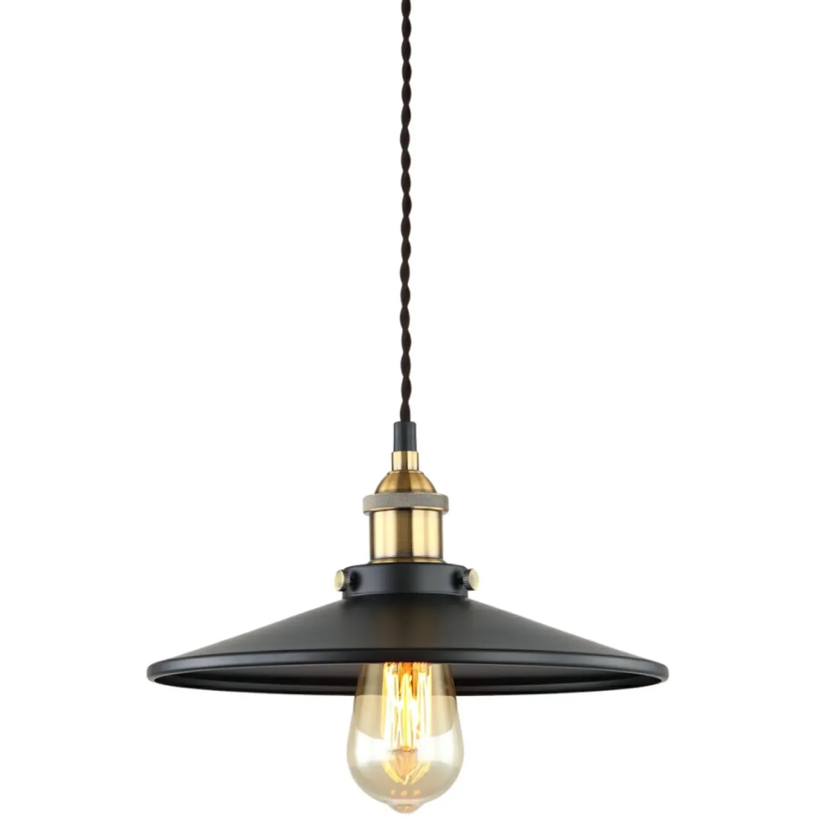 Sklep Kaja Żyrandol industrialny zwis MDM-3458/1M BK+GD VERDA | Kaja Oświetlenie Store