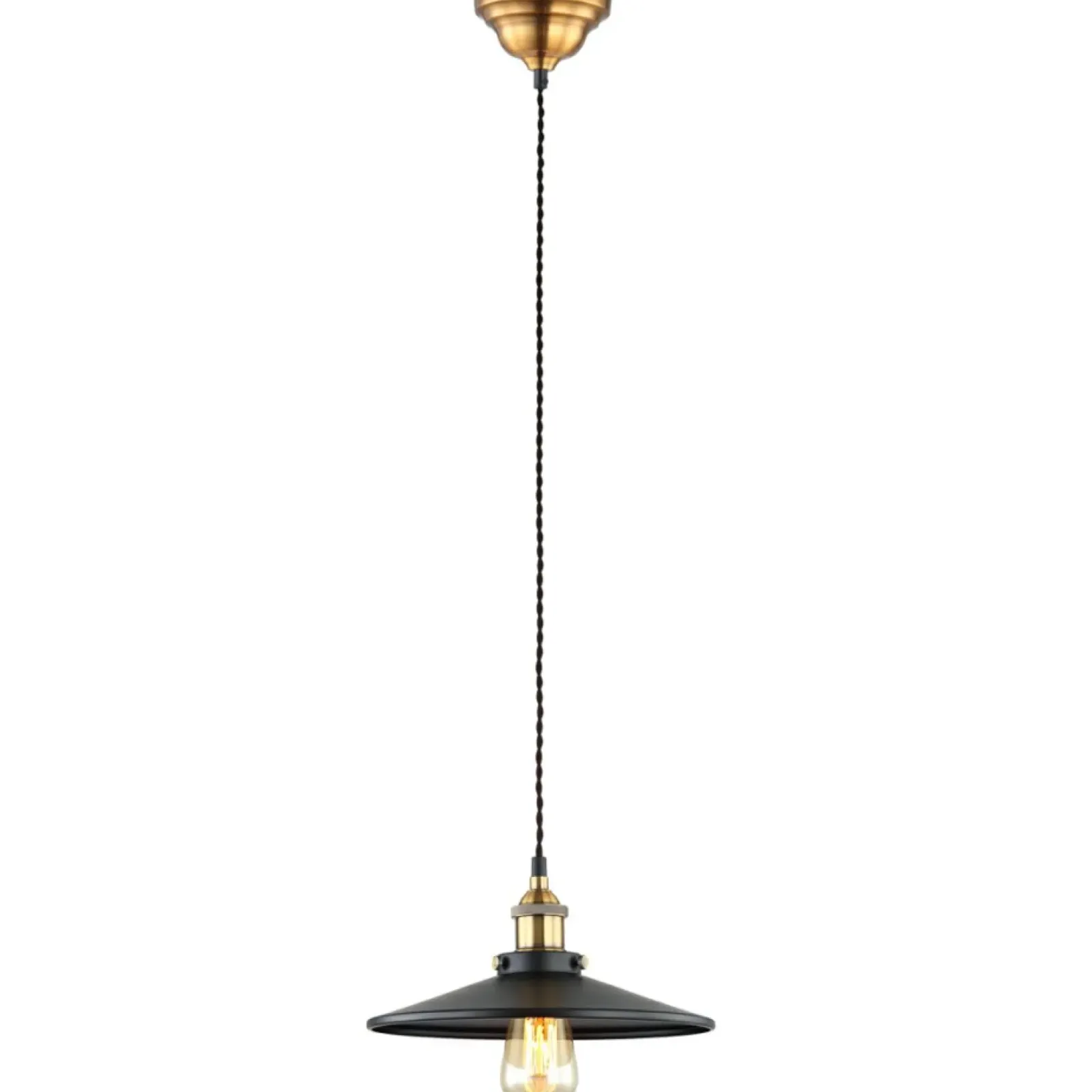 Sklep Kaja Żyrandol industrialny zwis MDM-3458/1M BK+GD VERDA | Kaja Oświetlenie Store