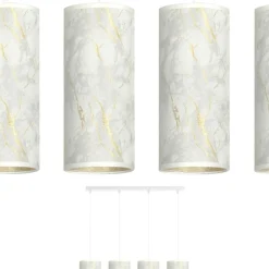 Sklep Kaja Żyrandol nad stół w eleganckim salonie 1057/4 KARLI | Kaja Oświetlenie biały Cheap