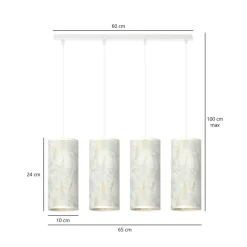 Sklep Kaja Żyrandol nad stół w eleganckim salonie 1057/4 KARLI | Kaja Oświetlenie biały Cheap