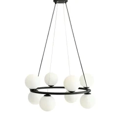Sklep Kaja Żyrandol nowoczesny czarny na kole do salonu 1085P1 KRONE | Kaja Zadzwońporabattel.783200183(8-16)/mailsklep@kaja.com.pl New