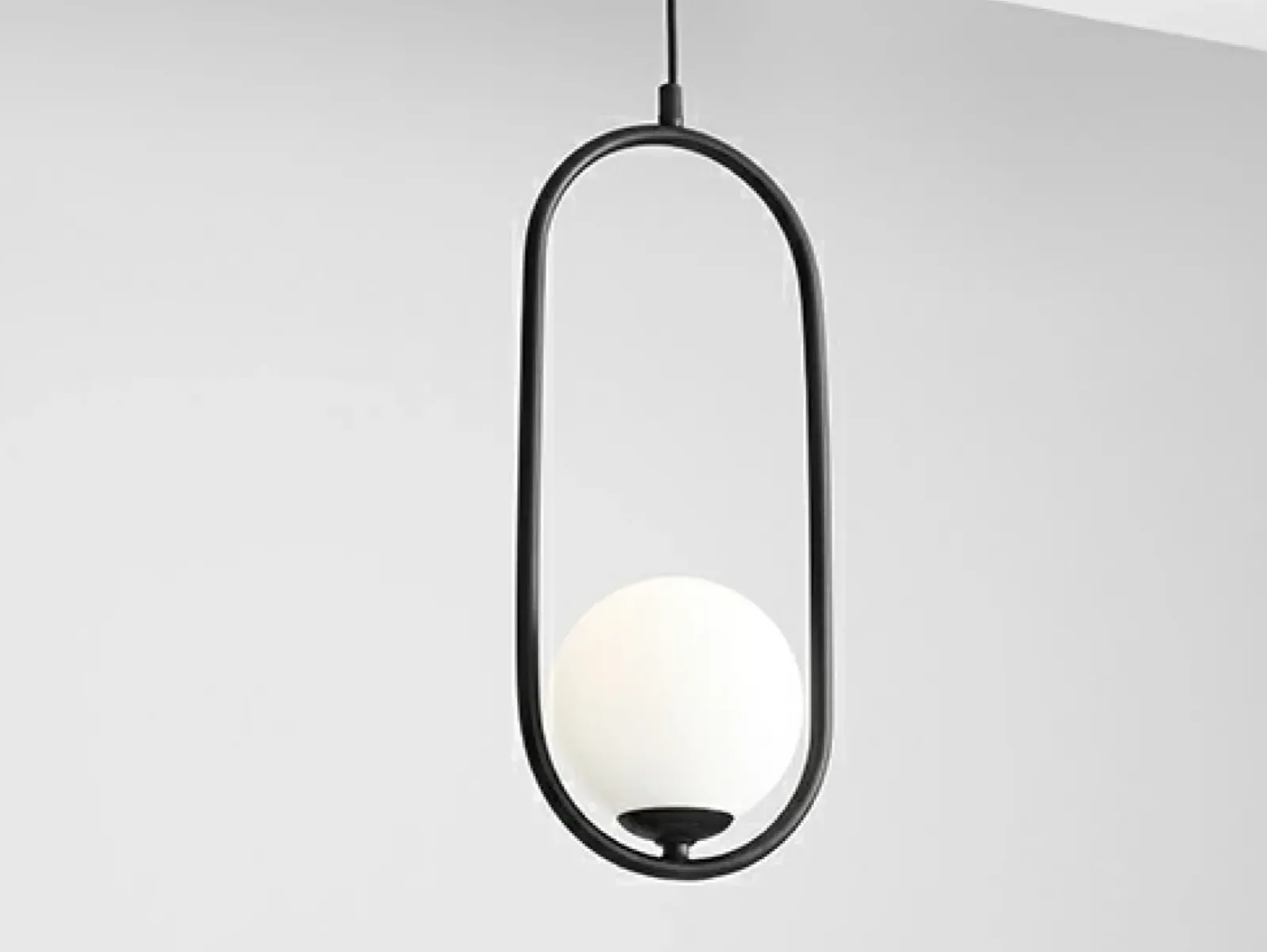 Sklep Kaja Żyrandol nowoczesny czarny z białym kloszem 1086G1 RIVA | Kaja Zadzwońporabattel.783200183(8-16)/mailsklep@kaja.com.pl Store