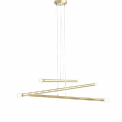Sklep Kaja Żyrandol nowoczesny złoty do salonu 1072K40 TUBO | Kaja Oświetlenie Zadzwońporabattel.783200183(8-16)/mailsklep@kaja.com.pl Best Sale
