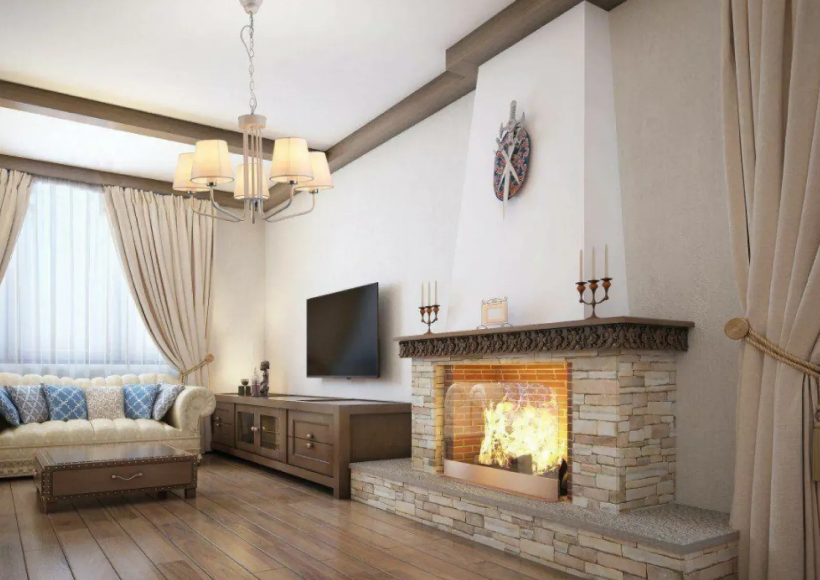 Sklep Kaja Żyrandol pięcioramienny do salonu LEDEA 50205095 YORK | Kaja Best Sale