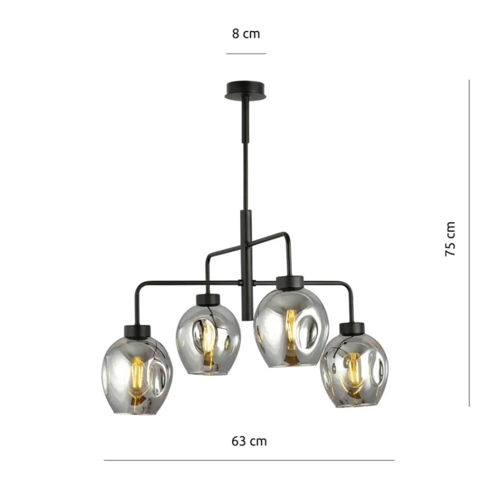 Sklep Kaja Żyrandol w stylu loftowym, do salonu 1163/4 LUKKA | Kaja Oświetlenie Discount