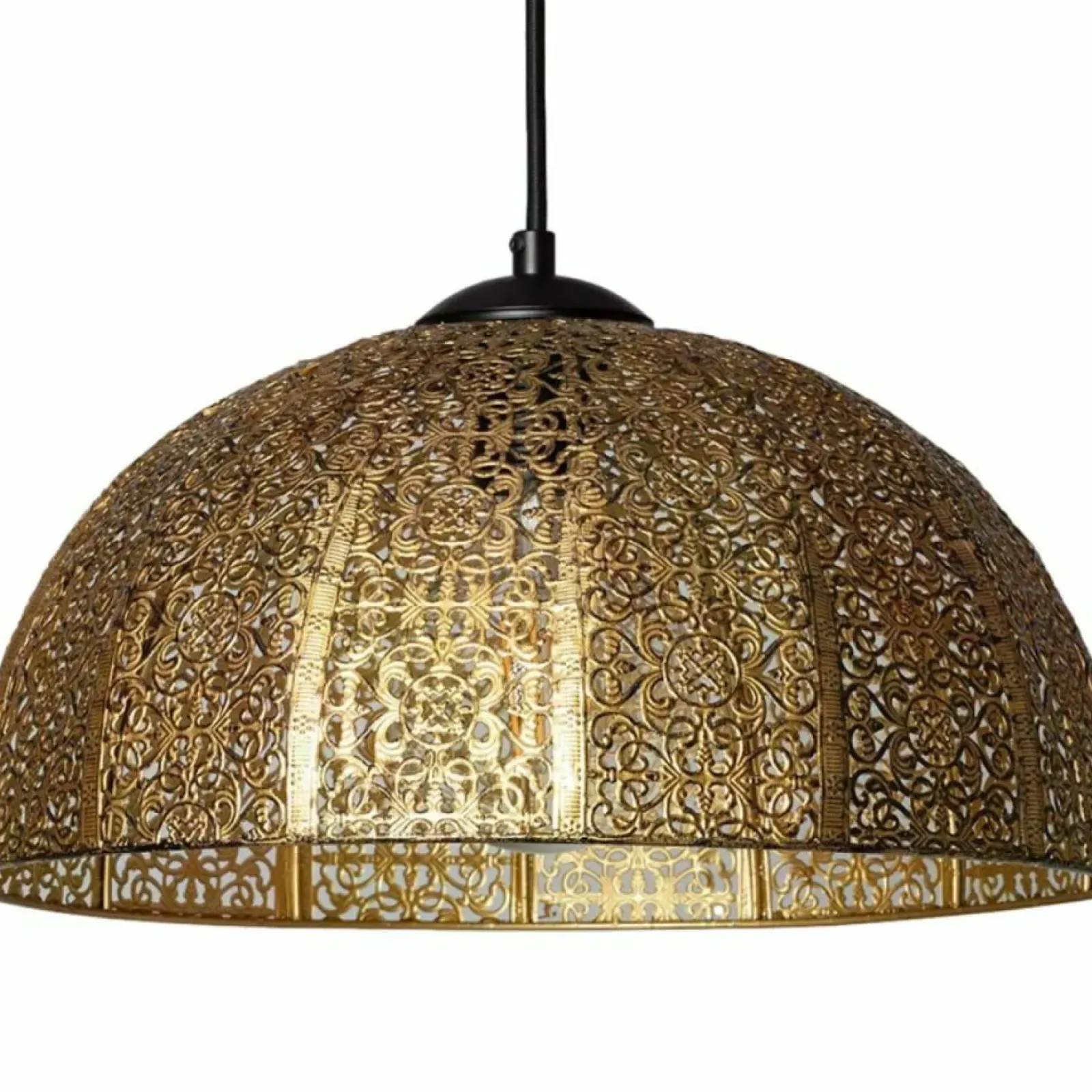 Sklep Kaja Żyrandol z ażurowym kloszem typu kopuła ABR-LWE-E27 MAESTRO | Kaja złoty Store