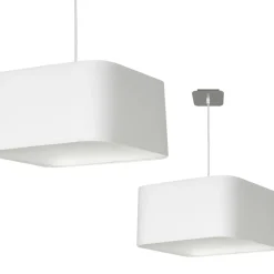 Sklep Kaja Żyrandol z białym, kwadratowym abażurem ML6362 NAPOLI | Kaja Store