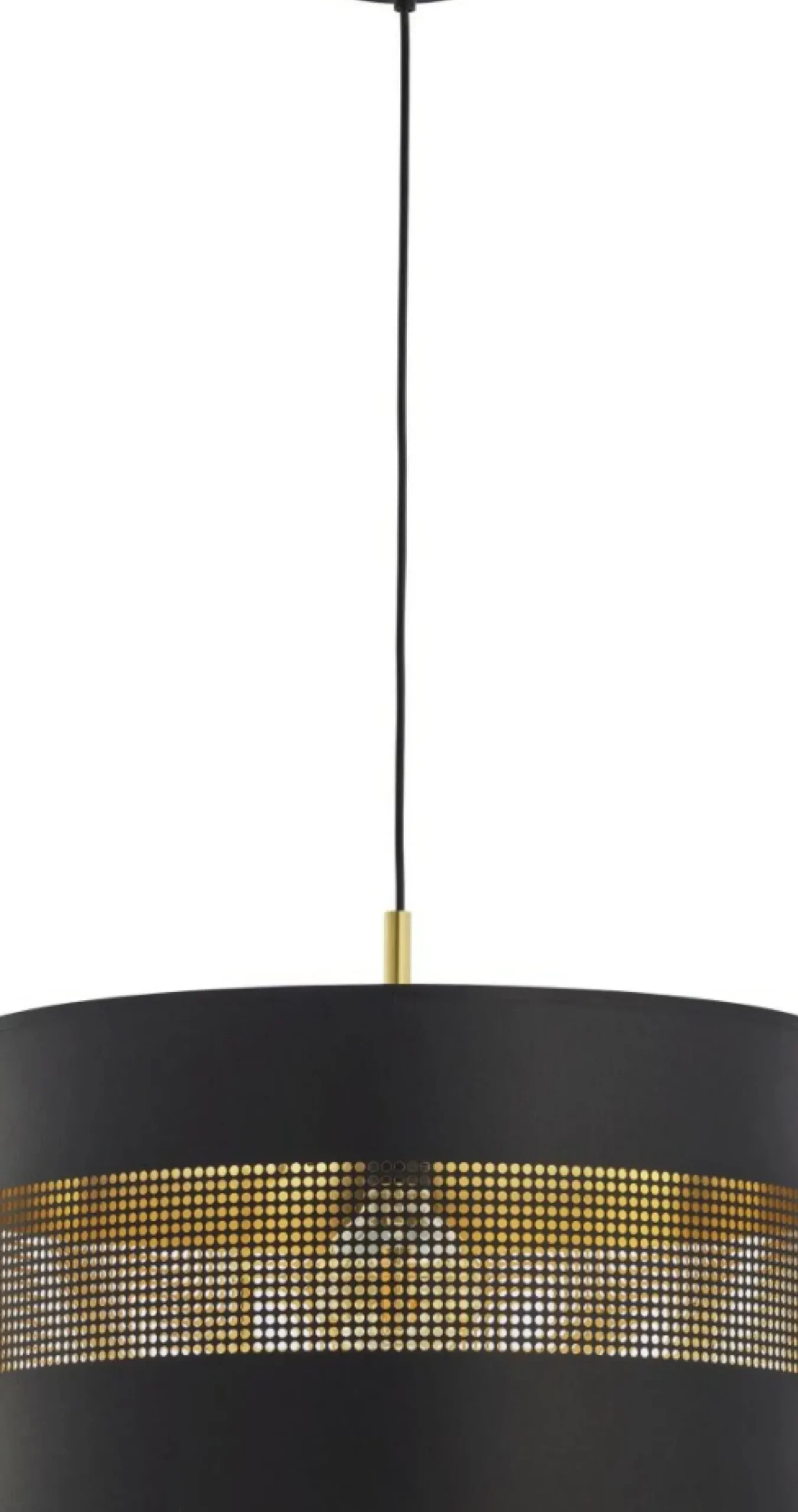 Sklep Kaja Żyrandol z czarno-złotym abażurem TK 3211 TAGO BLACK | Kaja Discount