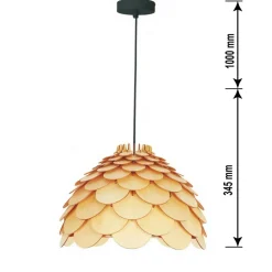 Sklep Kaja Żyrandol z dekoracyjnym abażurem LP-101335/1P L BURGO | Kaja Discount