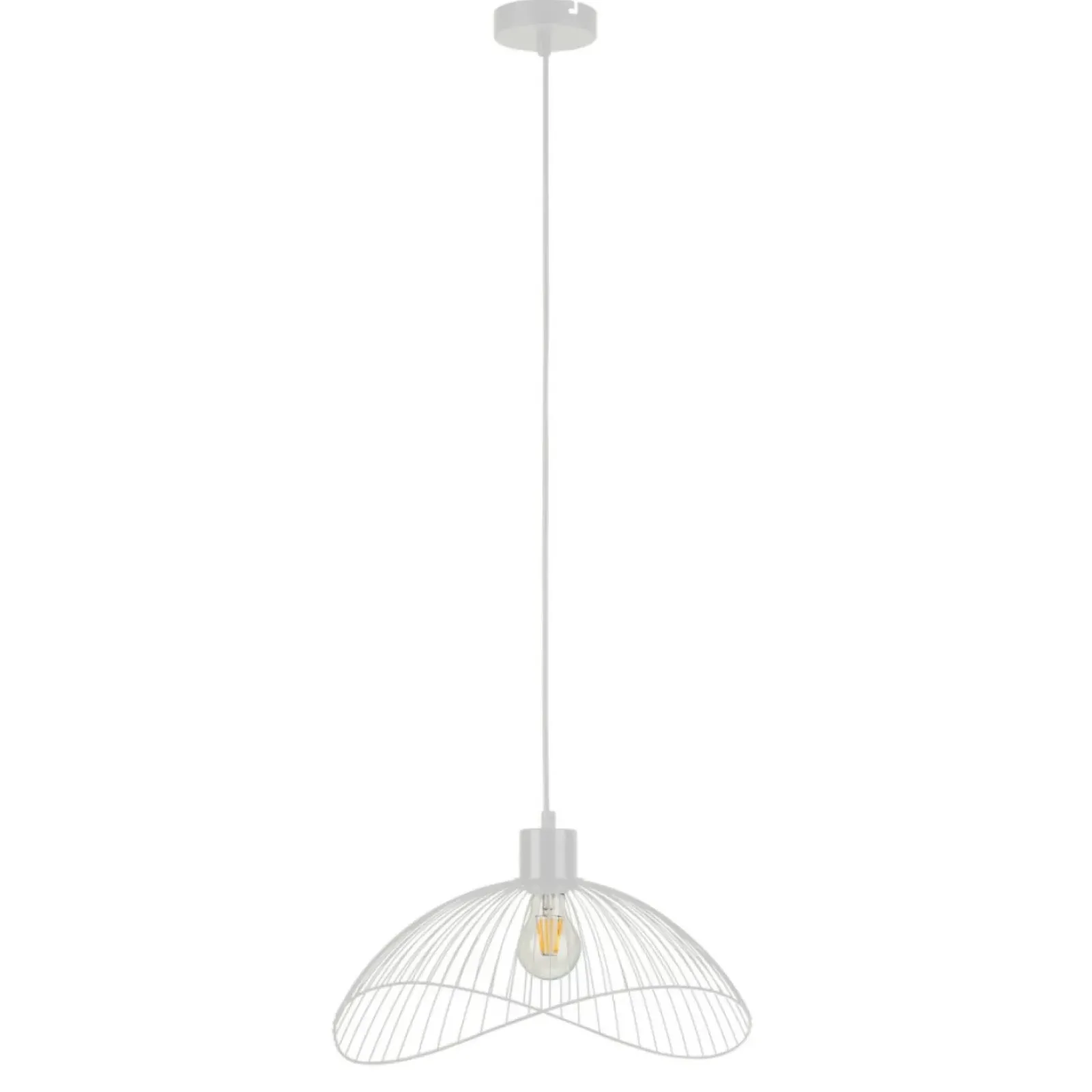 Sklep Kaja Żyrandol z drucianym kloszem ⌀40cm PND-1702-1-M-W NUNEZ | Kaja Best Sale