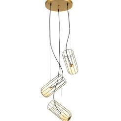 Sklep Kaja Żyrandol z drucianymi koszykami MDM-3941/3 GD COCO | Kaja Oświetlenie Shop