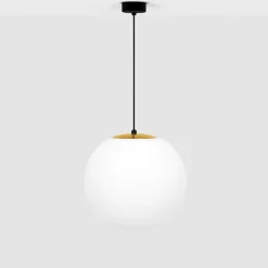 Sklep Kaja Żyrandol z dużym białym kloszem 30 cm K-4912 ISLA | Kaja Oświetlenie Shop