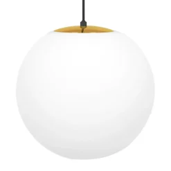 Sklep Kaja Żyrandol z dużym białym kloszem 30 cm K-4912 ISLA | Kaja Oświetlenie Shop