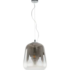 Sklep Kaja Żyrandol z dużym kloszem na zwisie MD-1712-4 LANILA | Kaja Oświetlenie dymiony Fashion