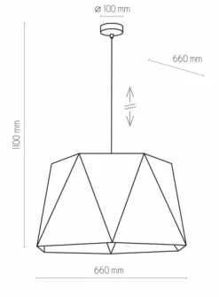 Sklep Kaja Żyrandol z geometrycznym abażurem TK 3129 IVO | Kaja Oświetlenie Hot