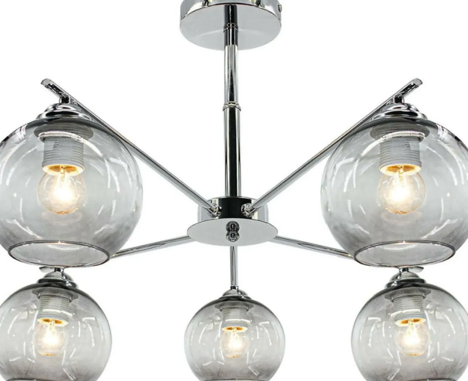 Sklep Kaja Żyrandol z kloszami w stylu lampionów 1859/5 8C | Kaja Oświetlenie chrom Cheap