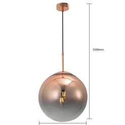 Sklep Kaja Żyrandol z miedzianym kloszem LP-2844/1P MI PALLA | Kaja Oświetlenie Outlet