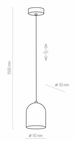 Sklep Kaja Żyrandol z minimalistycznym kloszem TK 4449 TEMPRE | Kaja Oświetlenie czarny Cheap