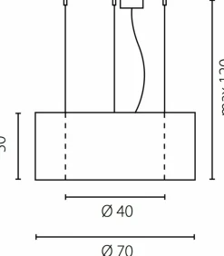 Sklep Kaja Żyrandol z okrągłym abażurem ⌀70cm 67784 TUBUS | Kaja Oświetlenie Best