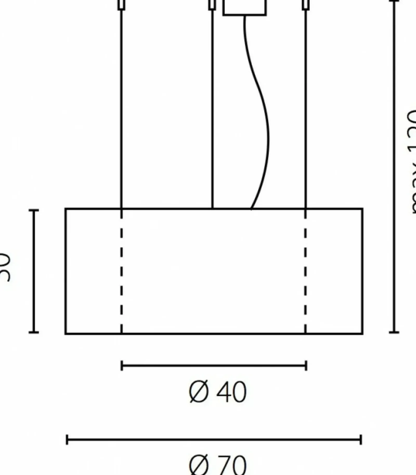Sklep Kaja Żyrandol z okrągłym abażurem ⌀70cm 67784 TUBUS | Kaja Oświetlenie Best