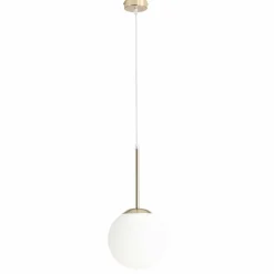 Sklep Kaja Żyrandol złoty wiszący biały klosz E27 1087XS30 BOSSO | Kaja Zadzwońporabattel.783200183(8-16)/mailsklep@kaja.com.pl Outlet