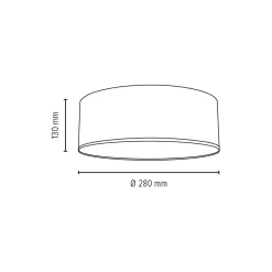 Sklep Kaja Zabudowana lampa LED do sypialni ⌀28cm 4792812 JOSEFINA | Kaja Fashion