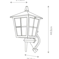 Sklep Kaja Zewnętrzna lampa naścienna BL46M-BLACK z serii CANTERBURY* Kinkiety Ogrodowe