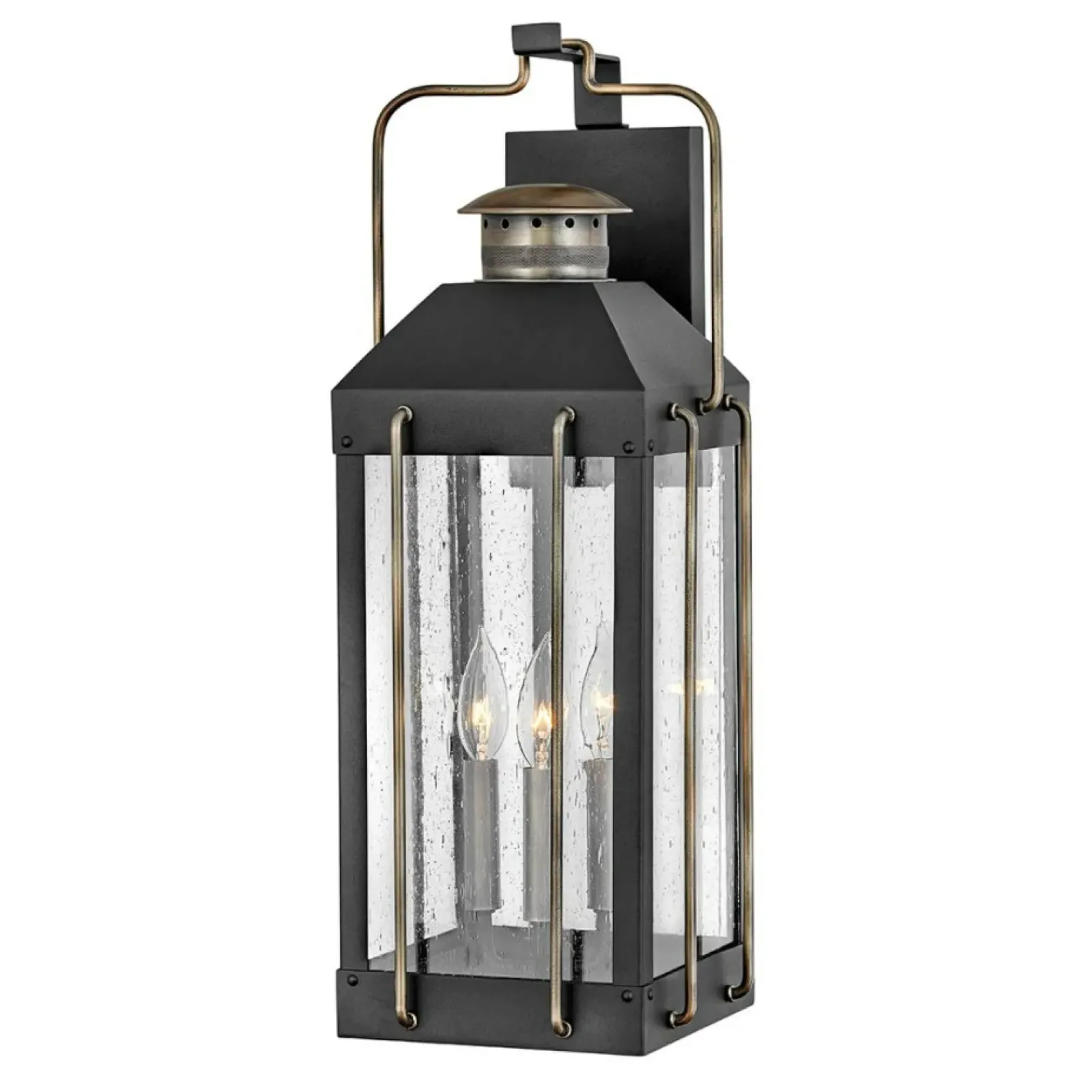 Sklep Kaja Zewnętrzna lampa naścienna, czerń HK-FITZGERALD2-L z serii FITZGERALD* Kinkiety Ogrodowe