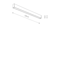 Sklep Kaja Zewnętrzna lampa plafon LED 100cm 3000K 11361 OUTLINE LED | Kaja* Lampy Led|Plafony Zewnętrzne
