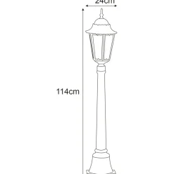 Sklep Kaja Zewnętrzna lampa stojąca retro K-6006A CZ/ZŁ LOZANA | Kaja Oświetlenie* Lampy Ogrodowe Stojące|Lampy Ogrodowe Stojące