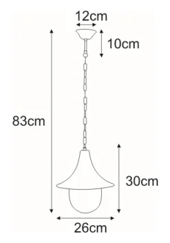 Sklep Kaja Zewnętrzna lampa wisząca na łańcuchu K-8131 CZ BOSTON | Kaja* Lampy Ogrodowe Wiszące