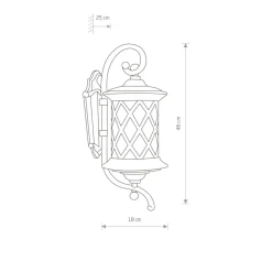 Sklep Kaja Zewnętrzny kinkiet w stylu retro 6911 LANTERN | Kaja Oświetlenie* Kinkiety Ogrodowe