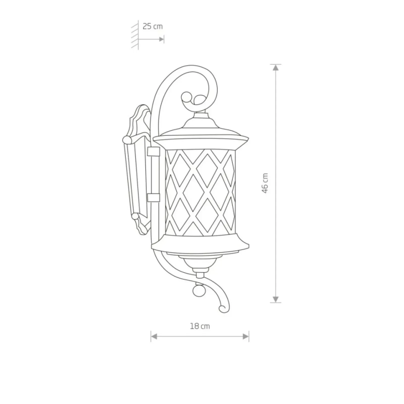 Sklep Kaja Zewnętrzny kinkiet w stylu retro 6911 LANTERN | Kaja Oświetlenie* Kinkiety Ogrodowe