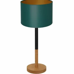 Sklep Kaja Zielona lampka stołowa, klasyczny abażur LX 3827 z serii TABLE LAMPS* Lampki Stołowe Z Abażurem|Tradycyjne Lampki Stołowe