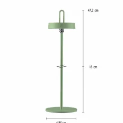 Sklep Kaja Zielona lampka stołowa na taras i do biura ZM 19310-43 AMAG | Kaja* Lampy Led|Lampy Ogrodowe Stojące