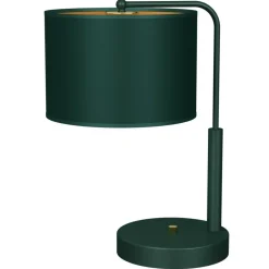 Sklep Kaja Zielona lampka stołowa z abażurem, do biura MLP7880 z serii VERDE | Kaja Oświetl* Lampki Stołowe Z Abażurem|Tradycyjne Lampki Stołowe