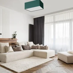 Sklep Kaja Zielona, prostokątna lampa sufitowa do korytarza MLP7874 z serii VERDE | Kaja Oś* Plafony Klasyczne