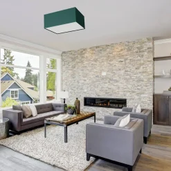Sklep Kaja Zielona, prostokątna lampa sufitowa do korytarza MLP7874 z serii VERDE | Kaja Oś* Plafony Klasyczne