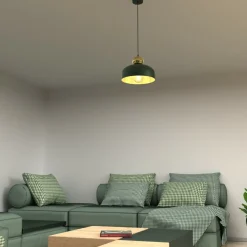 Sklep Kaja Zielono-złota, metalowa lampa wisząca MLP7694 z serii HARALD | Kaja Oświetlenie Shop