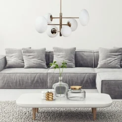 Sklep Kaja Złota, błyszcząca lampa sufitowa do salonu ZM 1197 OMI | Kaja Best Sale