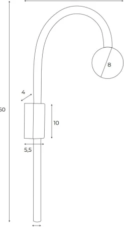 Sklep Kaja Złota, dekoracyjna lampa ścienna łuk MX W0338 ENIGMA | Kaja* Lampy Led