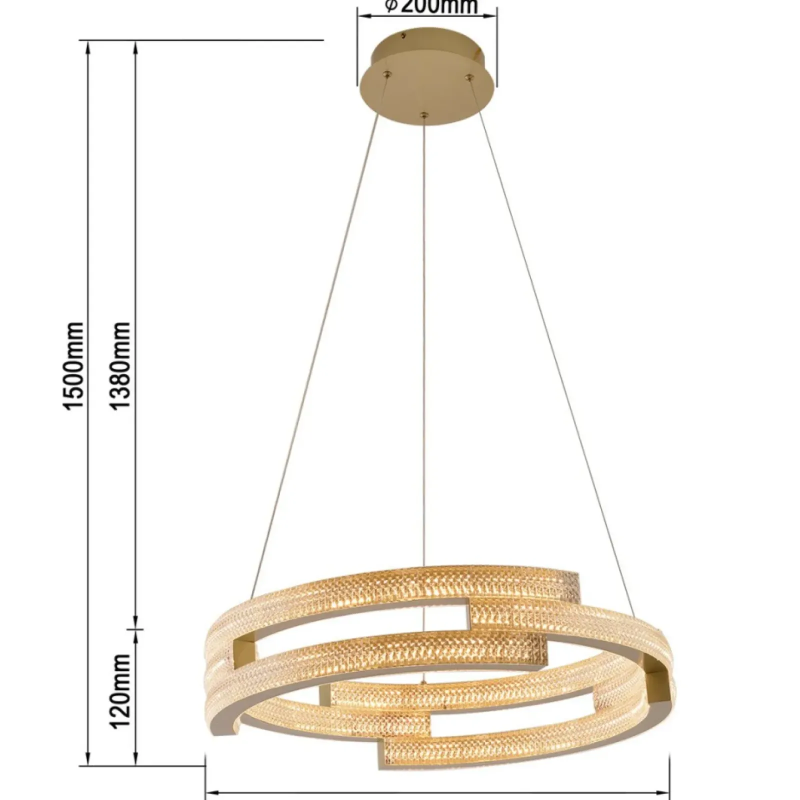 Sklep Kaja Złota, dekoracyjna lampa wisząca do salonu LP-1810/1P GD TARJA | Kaja Flash Sale