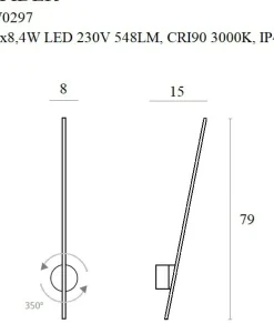 Sklep Kaja Złota, designerska lampa ścienna LED MX W0297 SPIDER | Kaja* Lampy Led|Lampy Do Łazienki