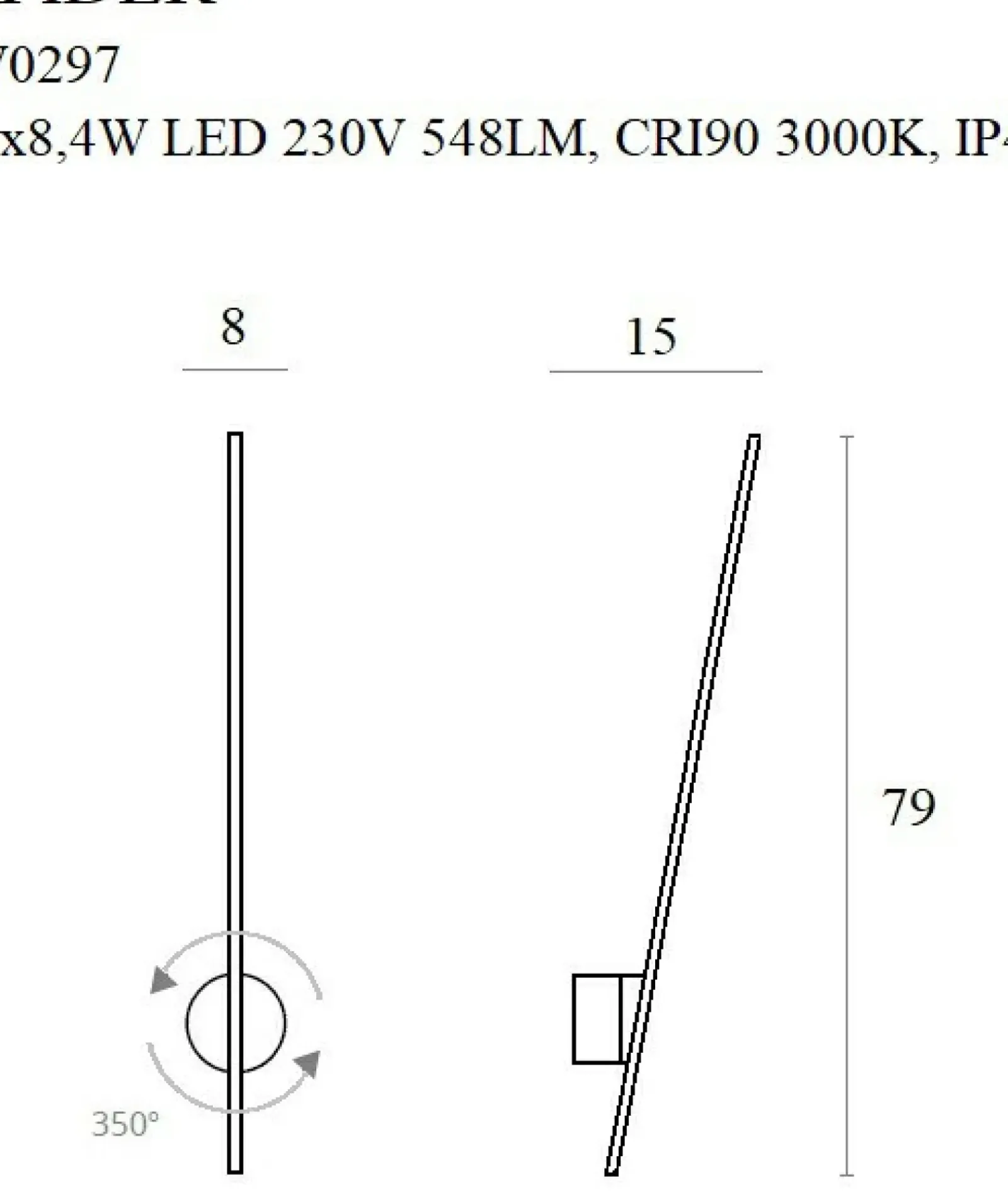 Sklep Kaja Złota, designerska lampa ścienna LED MX W0297 SPIDER | Kaja* Lampy Led|Lampy Do Łazienki