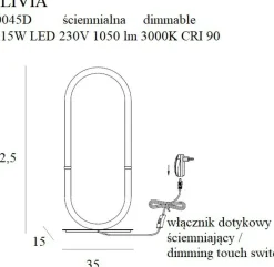 Sklep Kaja Złota, designerska lampka stołowa LED MX T0045D OLIVIA | Kaja* Lampy Led|Nowoczesne Lampki Stołowe