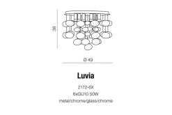 Sklep Kaja Złota elegancka lampa sufitowa do sypialni AZ3072 LUVIA | Kaja złoty Online